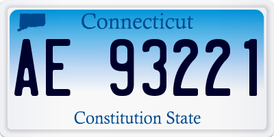 CT license plate AE93221