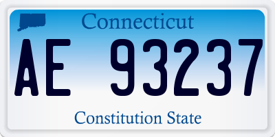 CT license plate AE93237