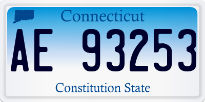 CT license plate AE93253