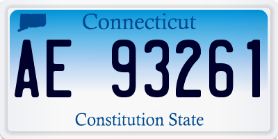 CT license plate AE93261