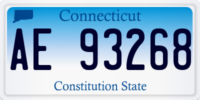 CT license plate AE93268