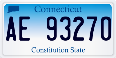 CT license plate AE93270