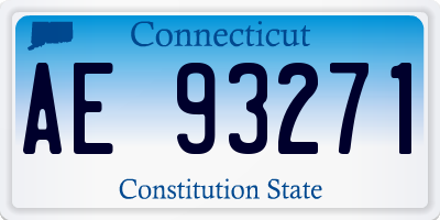CT license plate AE93271
