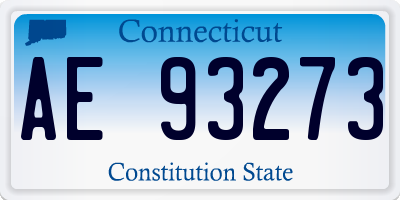 CT license plate AE93273