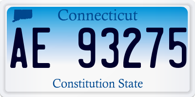 CT license plate AE93275