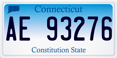 CT license plate AE93276