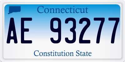 CT license plate AE93277