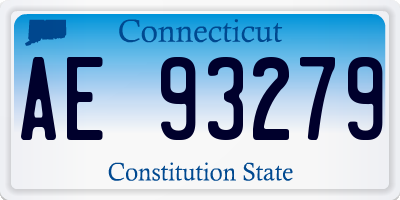 CT license plate AE93279