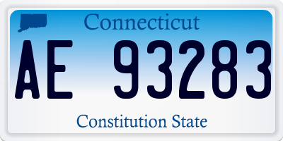 CT license plate AE93283