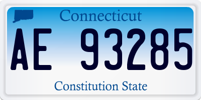 CT license plate AE93285