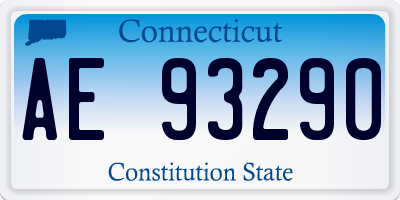 CT license plate AE93290