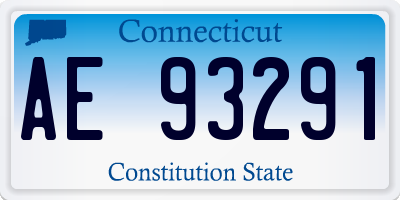 CT license plate AE93291