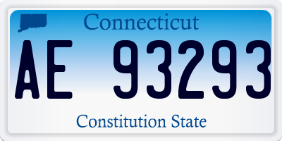 CT license plate AE93293