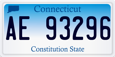 CT license plate AE93296