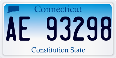 CT license plate AE93298