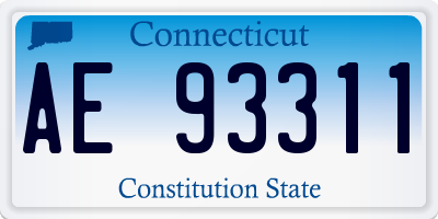 CT license plate AE93311