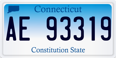 CT license plate AE93319