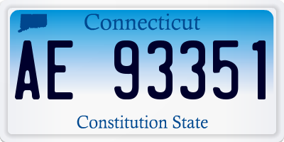 CT license plate AE93351