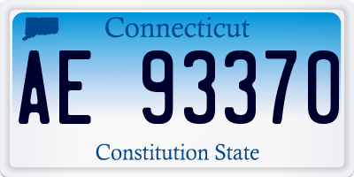 CT license plate AE93370