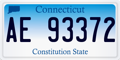 CT license plate AE93372