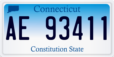 CT license plate AE93411