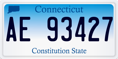 CT license plate AE93427
