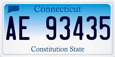 CT license plate AE93435