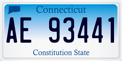 CT license plate AE93441