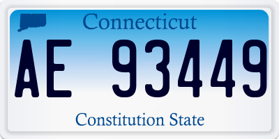 CT license plate AE93449