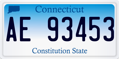 CT license plate AE93453