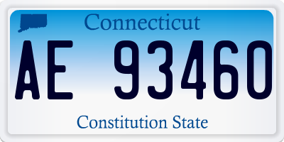 CT license plate AE93460
