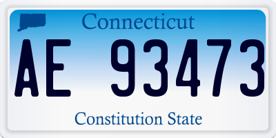 CT license plate AE93473
