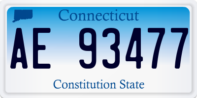 CT license plate AE93477