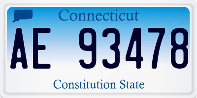 CT license plate AE93478