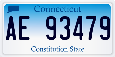 CT license plate AE93479