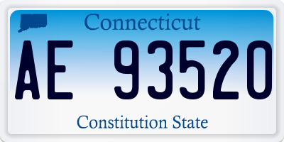 CT license plate AE93520