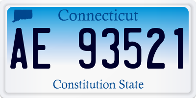 CT license plate AE93521