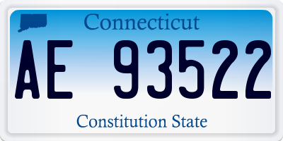 CT license plate AE93522
