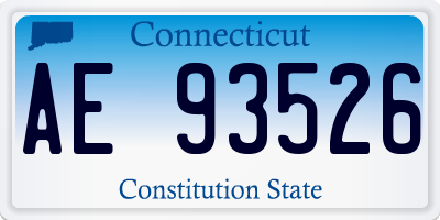 CT license plate AE93526