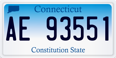 CT license plate AE93551