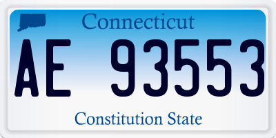 CT license plate AE93553