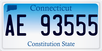 CT license plate AE93555