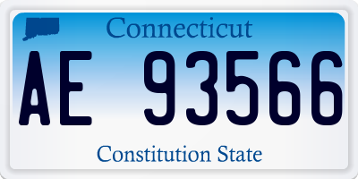 CT license plate AE93566
