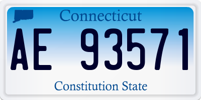 CT license plate AE93571