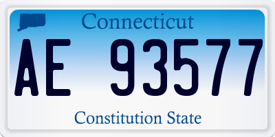 CT license plate AE93577