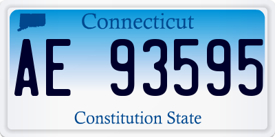 CT license plate AE93595