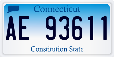 CT license plate AE93611
