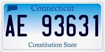 CT license plate AE93631