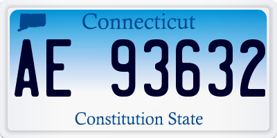 CT license plate AE93632