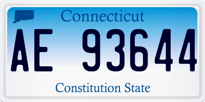 CT license plate AE93644